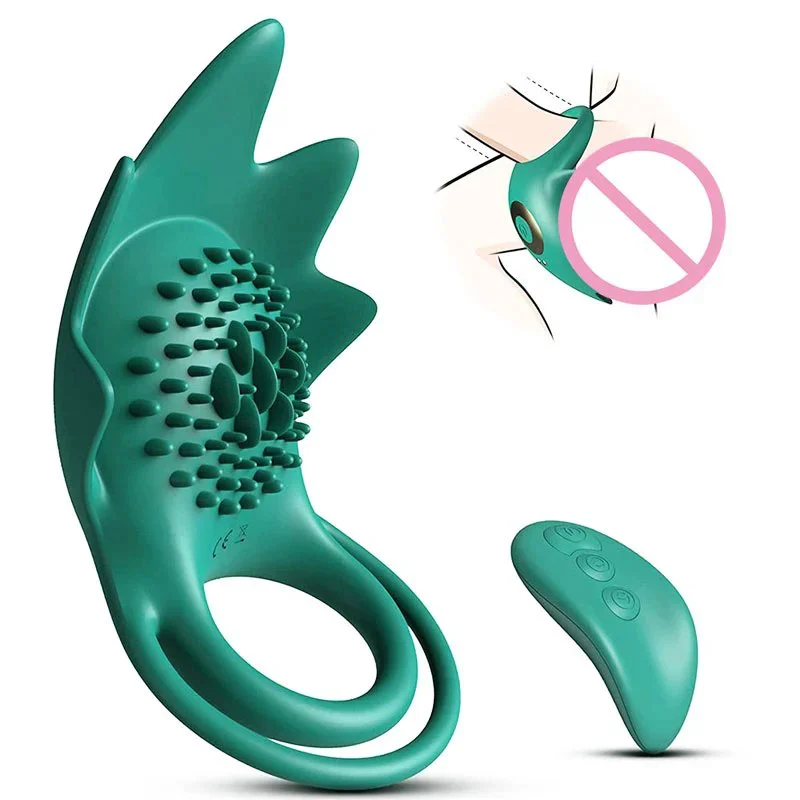 Men's Long-Lasting Wireless Lock Silicone Penis Rings Vibrating Adult Sex Toys for Couples Share Flirting