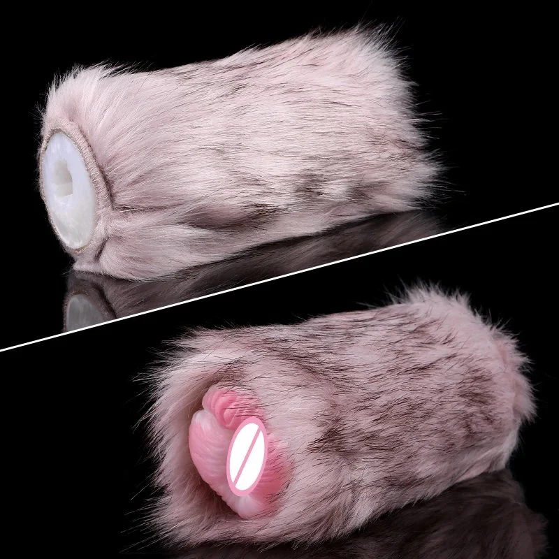 Male Dog Cup Silicone Masturbator Suction Cup Toy Soft Realistic Stimulation Pocket Masturbator for Adults