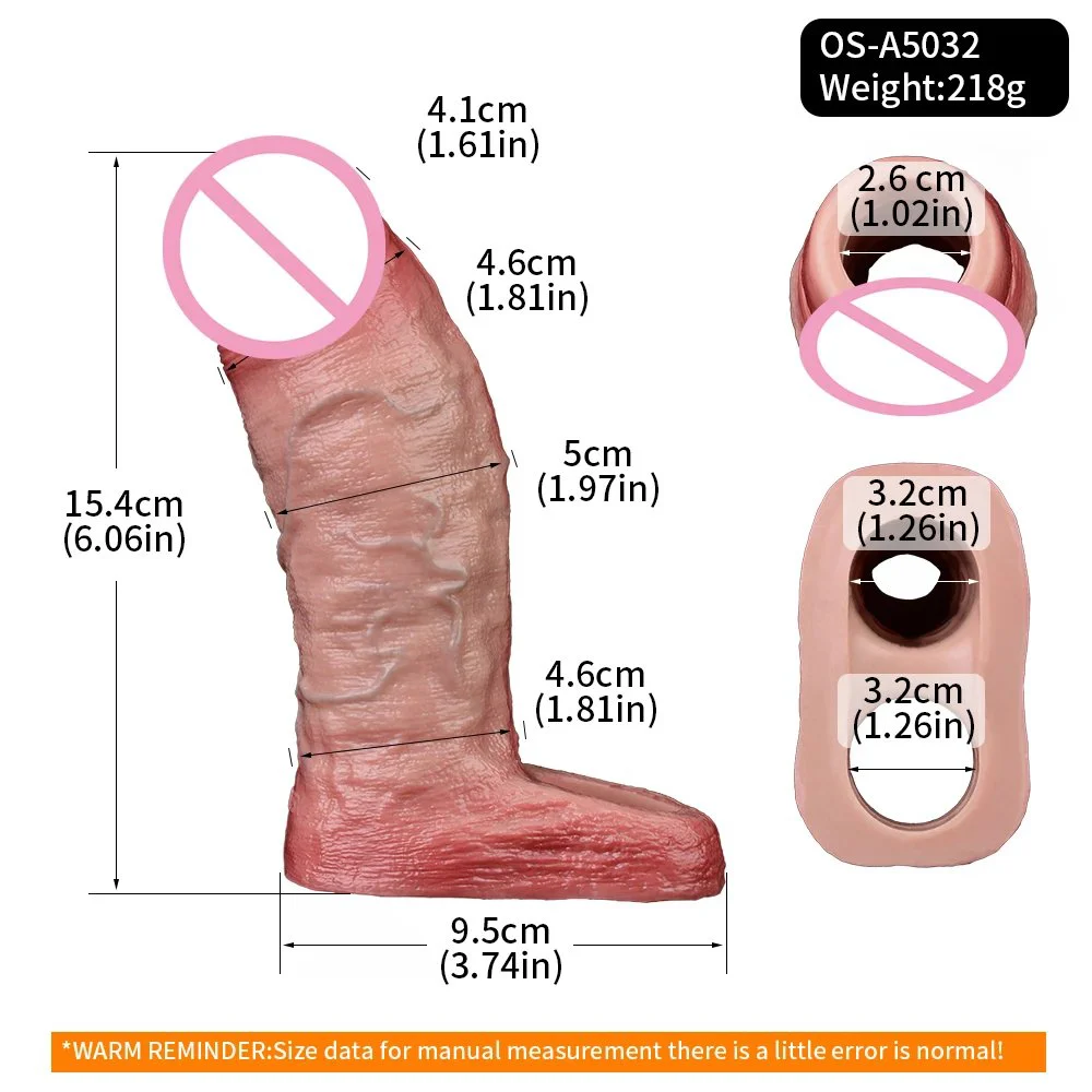 Highly Realistic Male Penis Sleeve 3D Precision Modeling Double Opening Design Suitable Soft Silicone Adult Toys