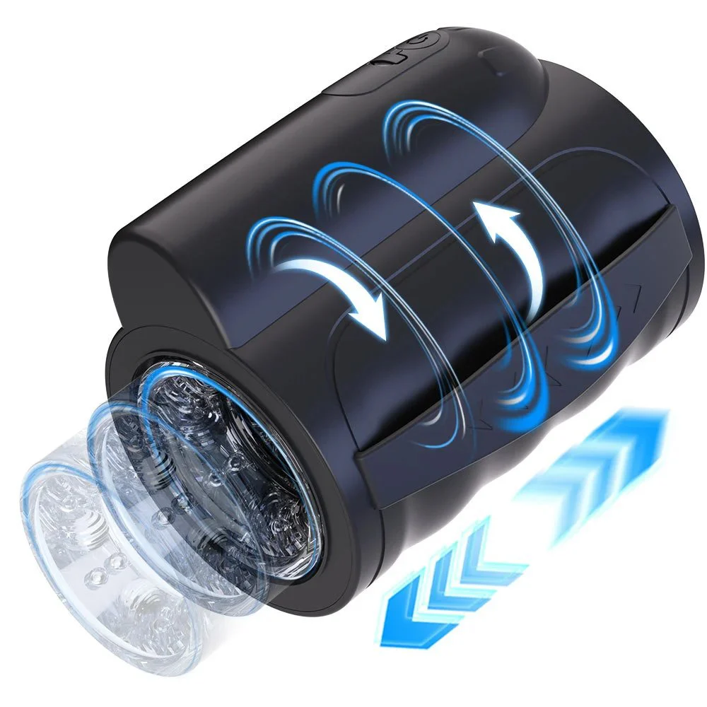 Handheld 7 Modes Penis Training Device Automatic Rotation Thrusting Piston Masturbation Cup Male Sex Toys