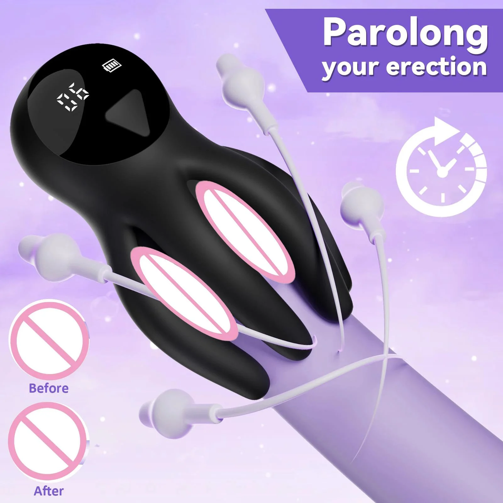 Male Masturbator Penis Vibrator for Men 10 Vibration Stimulation Prolong Endurance Adult Toy
