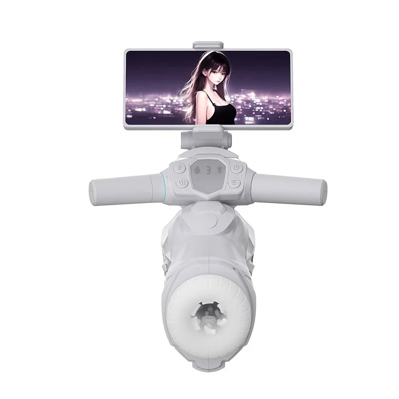Male Sex Machine Fast Retractable Sucking Time Delay Trainer Sucker Masturbation Cup With Phone Holder Dick Massage Blow Job