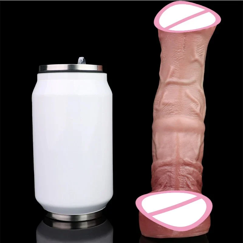 Large Realistic Horse Penis Sleeve Silicone Fantasy Dildo Sheath Delay Ejaculation Cock Enlargement Sex Toy for Men