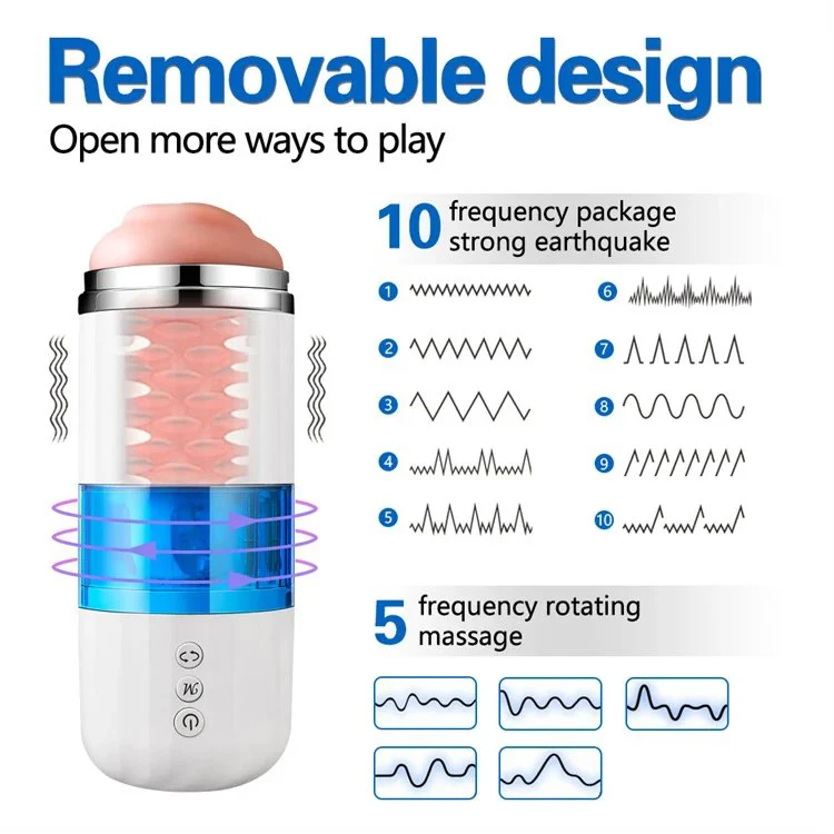 Removable Design Oral Sex Toys for Men Glans Training Tool Automatic Rotation Male Masturbation Cup