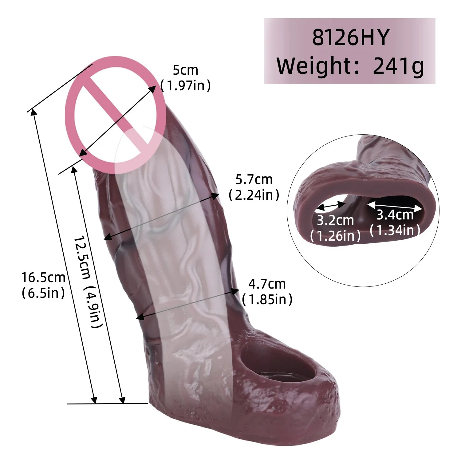 Large-size Penis Sleeve Effectively Increases Size Suitable for Male Penis Extenders Realistic Experience