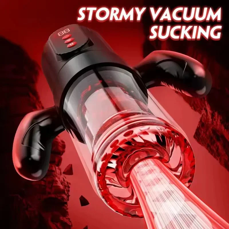 Hands Free Male Masturbator Sex Toy for Men Fleshlight with 12cm Thrusting Distance Penis Pump Male Stroker