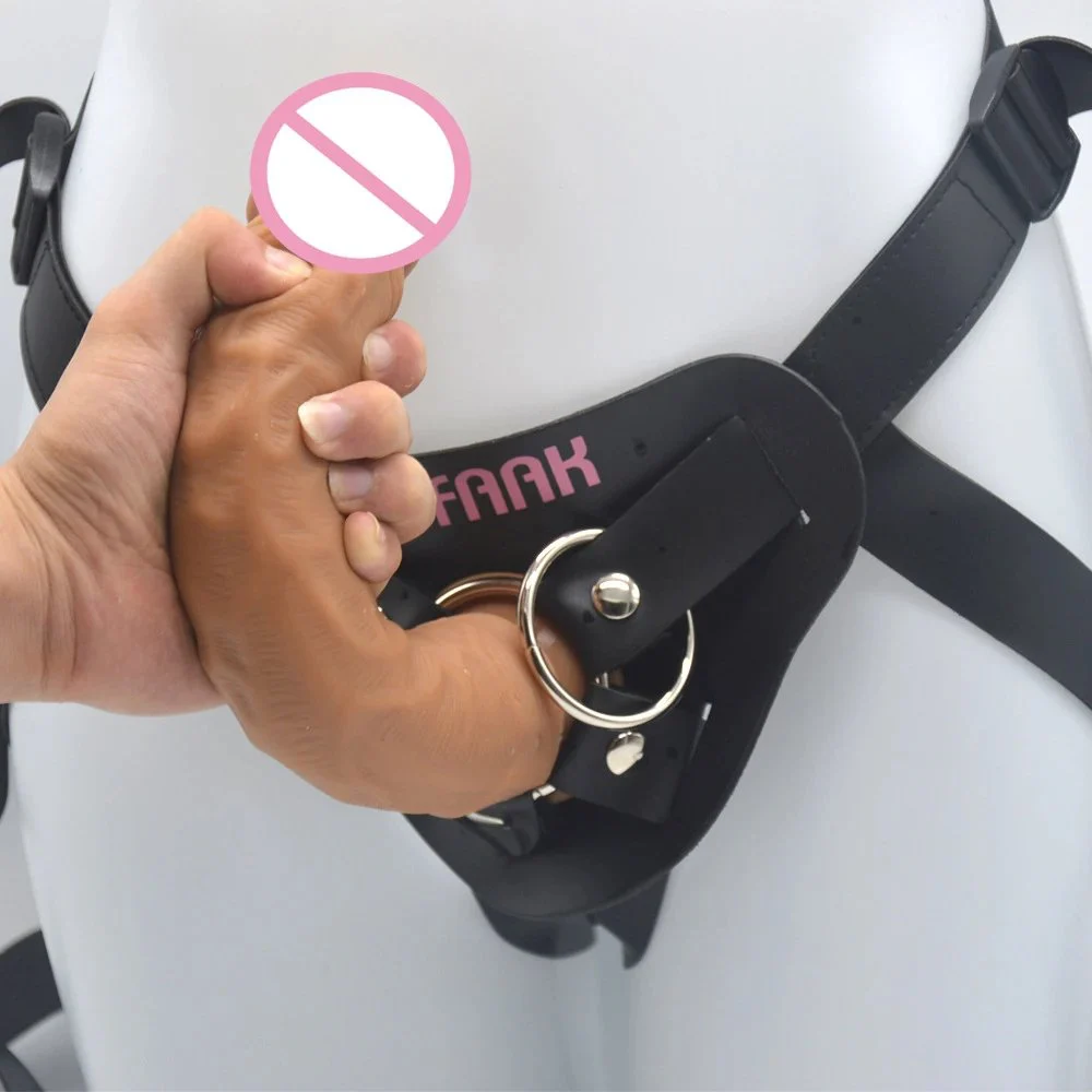 Unisex Sex Toys Dress Artificial Penis with Leather Sex Toy with Belt for Lesbian Sex Toy Strap on Dildo