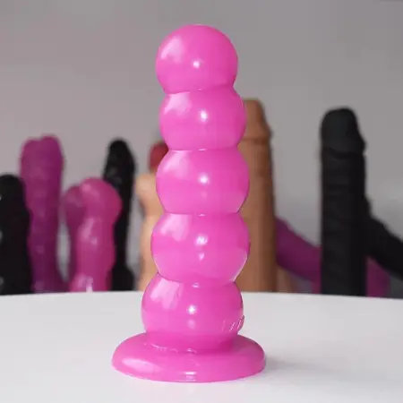 Top Pick Ball Shaped 5 Beads PVC Anal Butt Plug Sex Toys Reaslistic Anal Beads Stopper Flexible Dildo Beads for Sexual