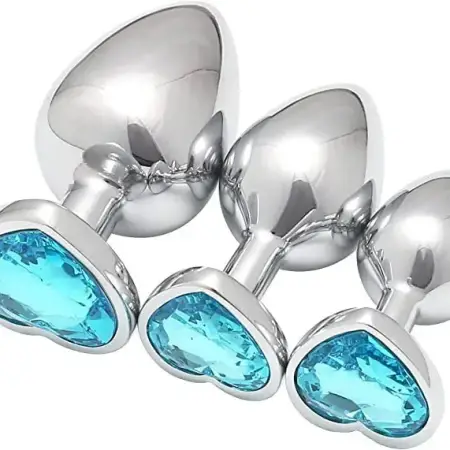Trainer Extensions 3 Pack Anal Plug Kit Aluminium Alloy Waterproof Butt Toy for Female Anal Sex Toys Men Women Gifts