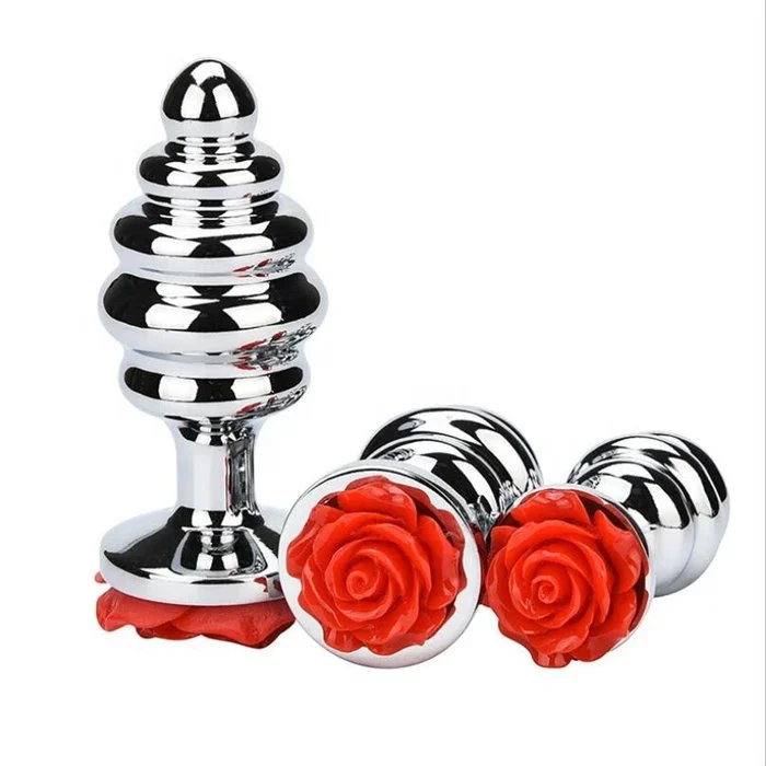Twisted Stainless Steel Anal Plug Sex Toy for Men and Women's Anal Enjoymen