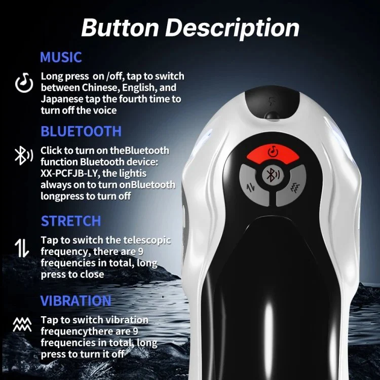 Electric with Thrusting Real Touch Male Masturbation Vagina Vibration Telescopic Masturbator for Men