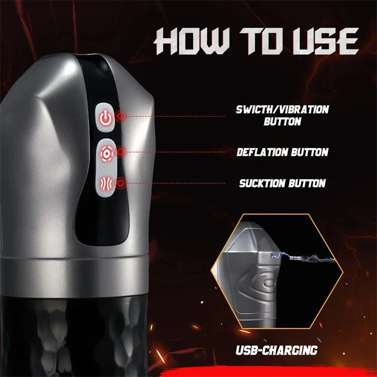 Rechargeable 3D Deep Throat Oral Sex Toys for Men Automatic Sucking Tongue Licking Masturbation Cup