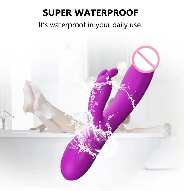 Adult Toy Dual-motor Rabbit Vibrator for Women Rechargeable AV Wand Silicone Masturbator