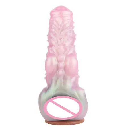 Male Extension Enlargement Penis Condom Reusable Silicone Erotica Couple Sex Game