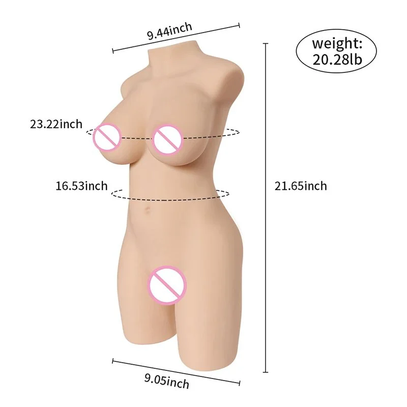 Torso Real Skin Half Body Adult Male Sex Dolls Lifelike Vagina Big Ass Sex Toys for Men