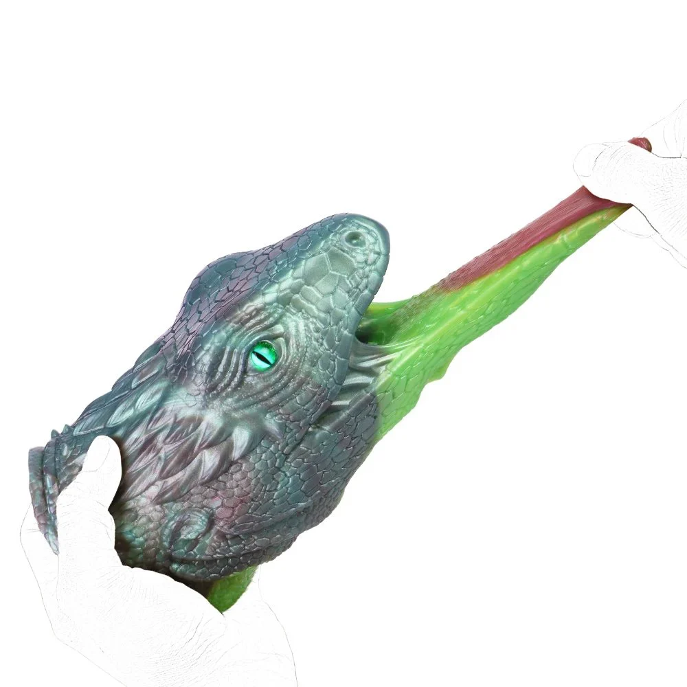 Lizard Dragon Fantasy Masturbator for Men Monster Silicone Pocket Pussy Stroker Single Hole Adult Sex Toy