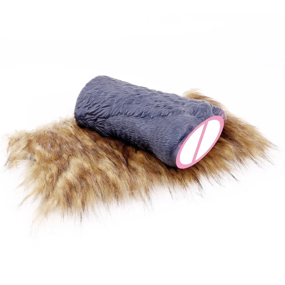 High Quality Silicone Soft Male Anal Masturbation Cup Sex Toys Furry for Male Masturbator Adult Products