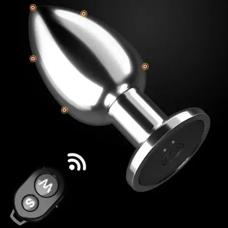 Wireless Remote Control 10 Frequency Silicone Vibrating Anal Plug Anal Stimulating for Couples