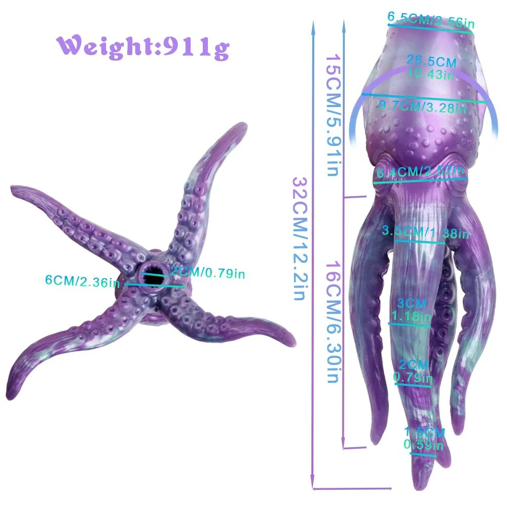 Male Masturbator Four Octopus Tentacle Anal Plug Realistic Vagina Soft Silicone Penis Training Men Sex Toy
