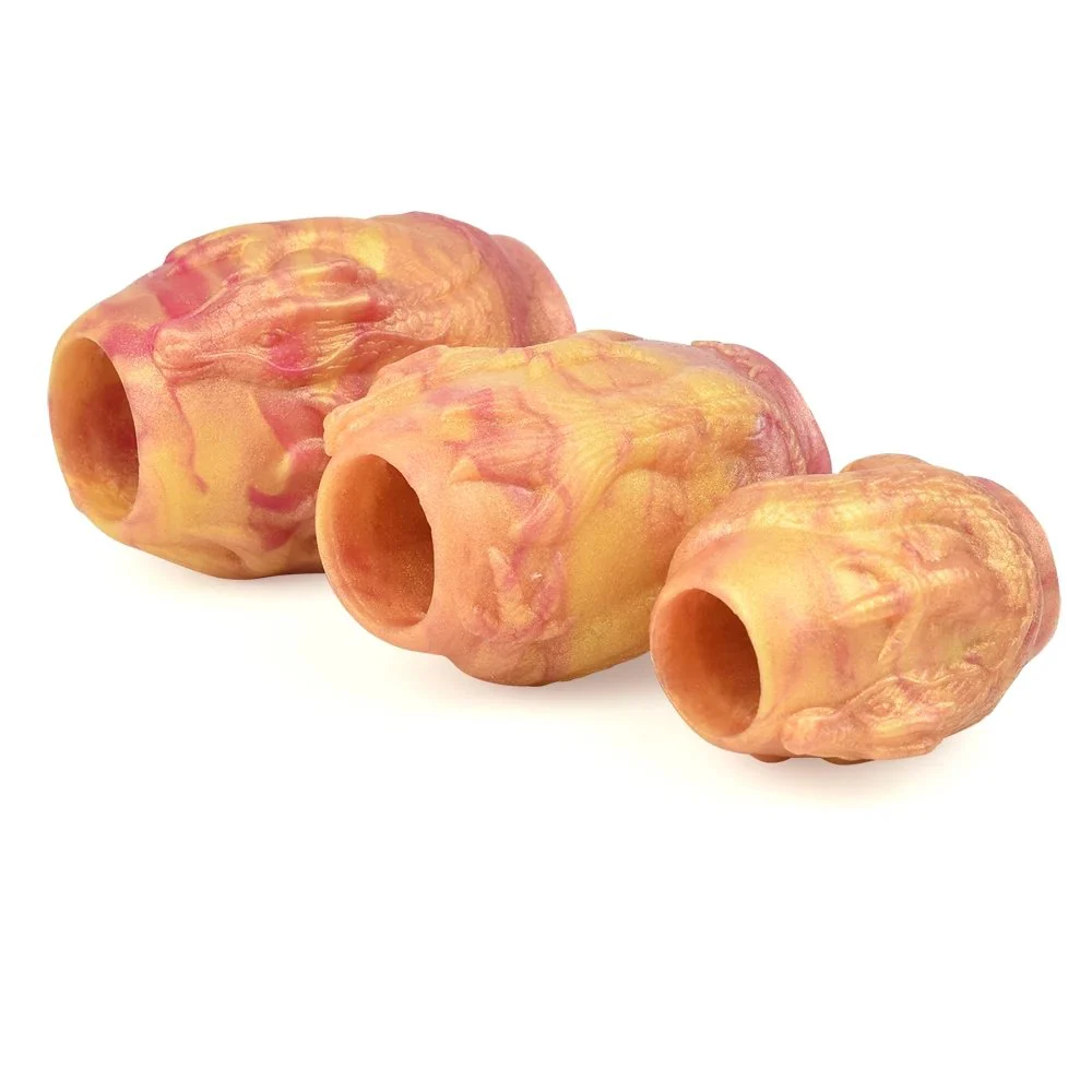 Male Penis Sleeves Delay Ejaculation Cock Ring for Couple Gold Dragon Enlargement Sex Toys Reusable Condom Gay Condom