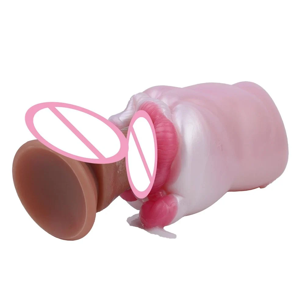 Soft Realistic Silicone Male Masturbator Cup, Lifelike Vagina Pocket Pussy for Adult Men