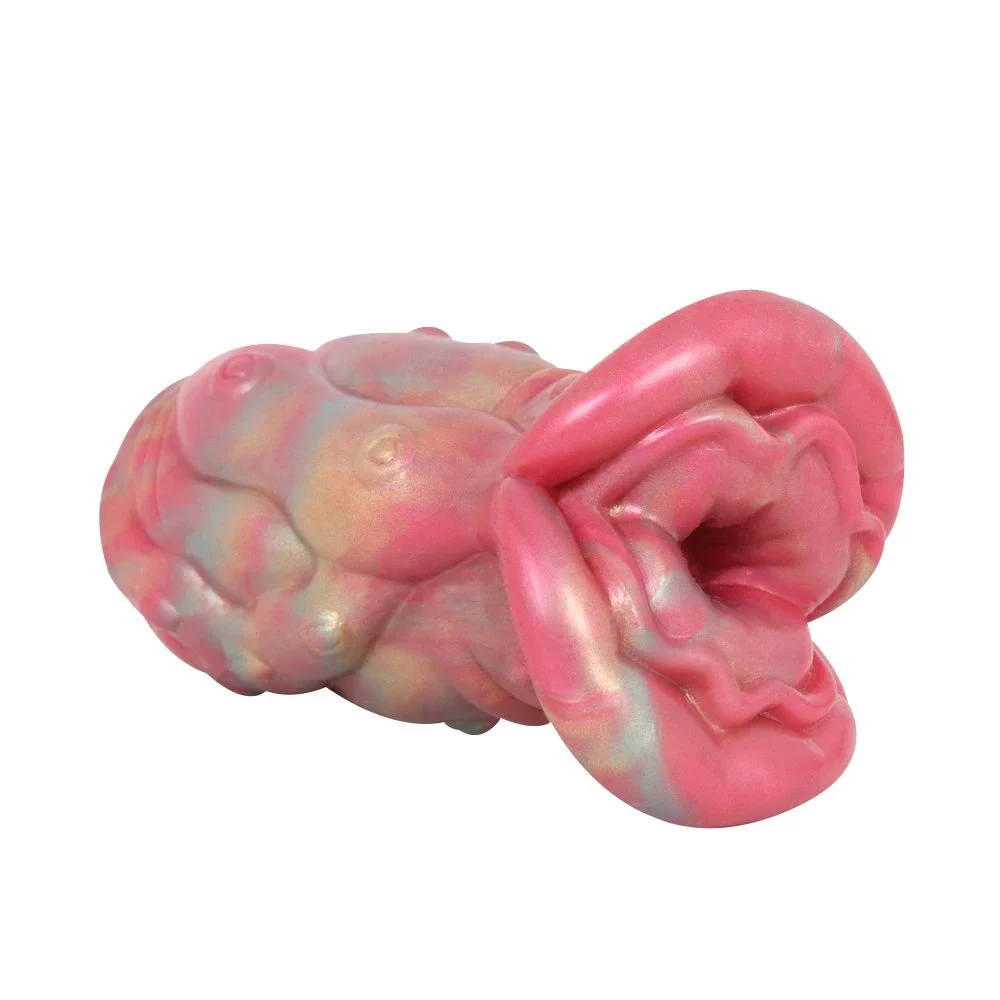 Fantasy Silicone Tight Textured Thick Lips Shape Male Masturbator for Enhanced Stimulation & Penis Training Pocket Pussy Sex Toy