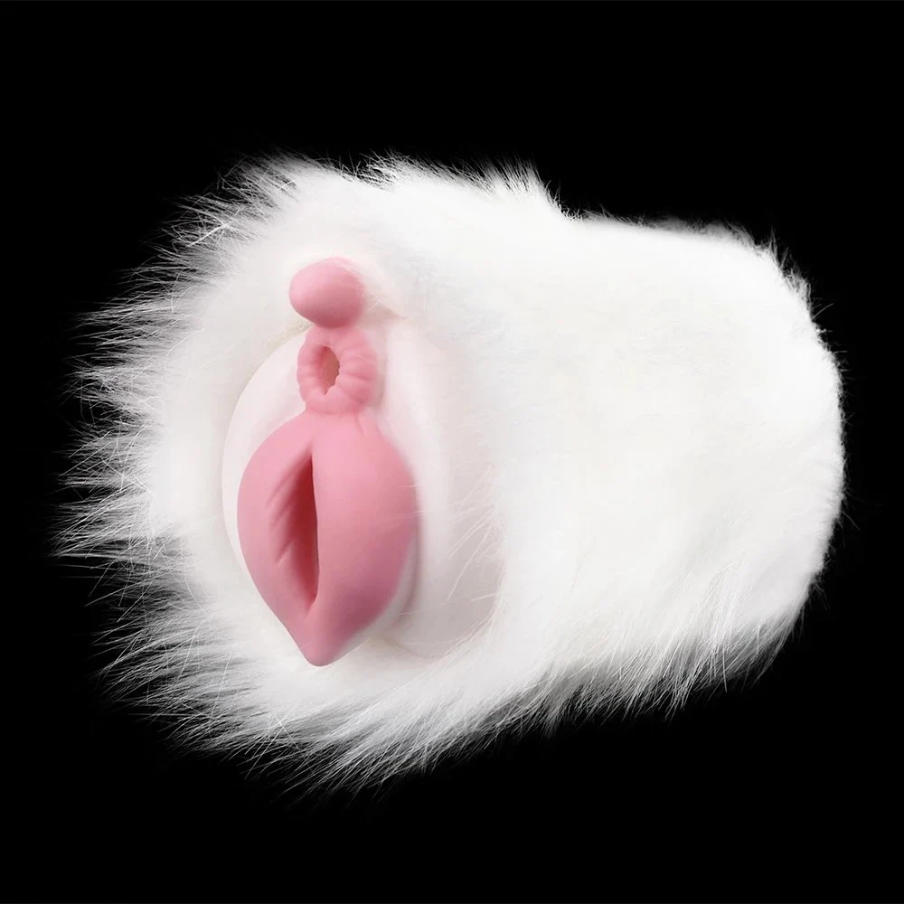 Fantasy Stroker Masturbator Fantasy Polar Bear Pussy Soft Silicone Plush Monster Male Masturbator Two-Hole Men's Sex Toys