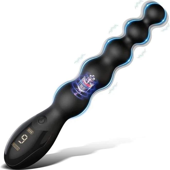 9 Frequency Vibrating Anal Beads Silicone Butt Plug Sex Toys for Couples
