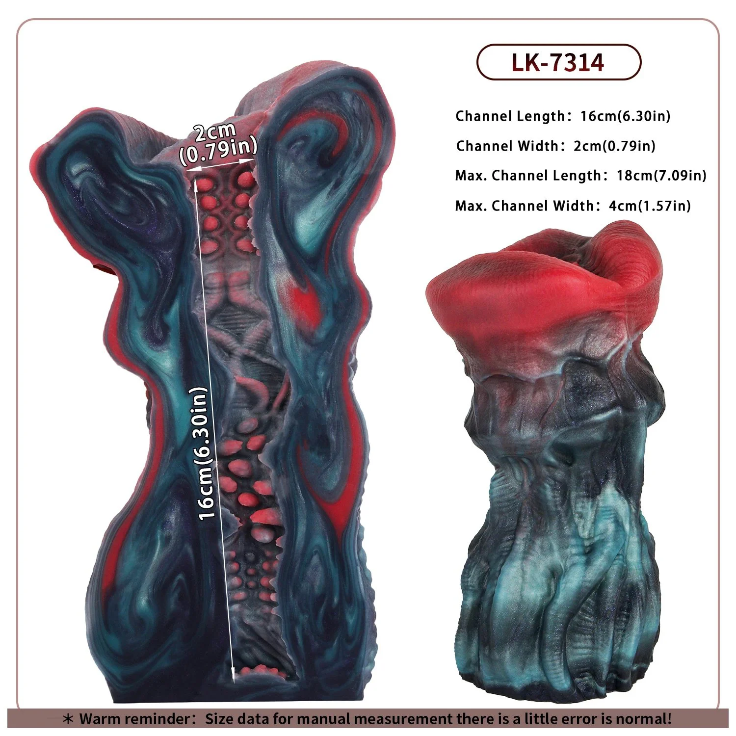 Silicone Single Channel Manual Masturbator Fantasy Creature Series Penis Massager for 18+
