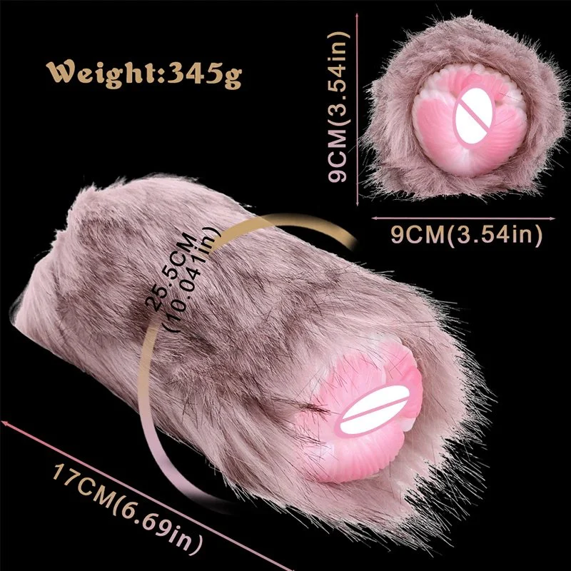 Male Dog Cup Silicone Masturbator Suction Cup Toy Soft Realistic Stimulation Pocket Masturbator for Adults