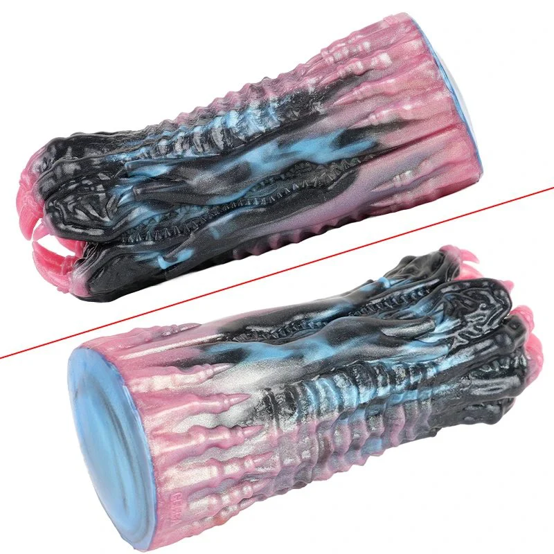 Male Masturbating Sex Toy Fantasy Colorful Male Masturbator Made of Liquid Silicone Soft and Comfortable Adult Toys