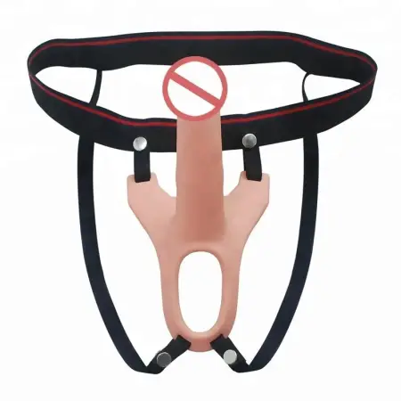 Wearable Hollow Penis Sleeve Extender Strap on Dildo Pants Lesbian Dildo