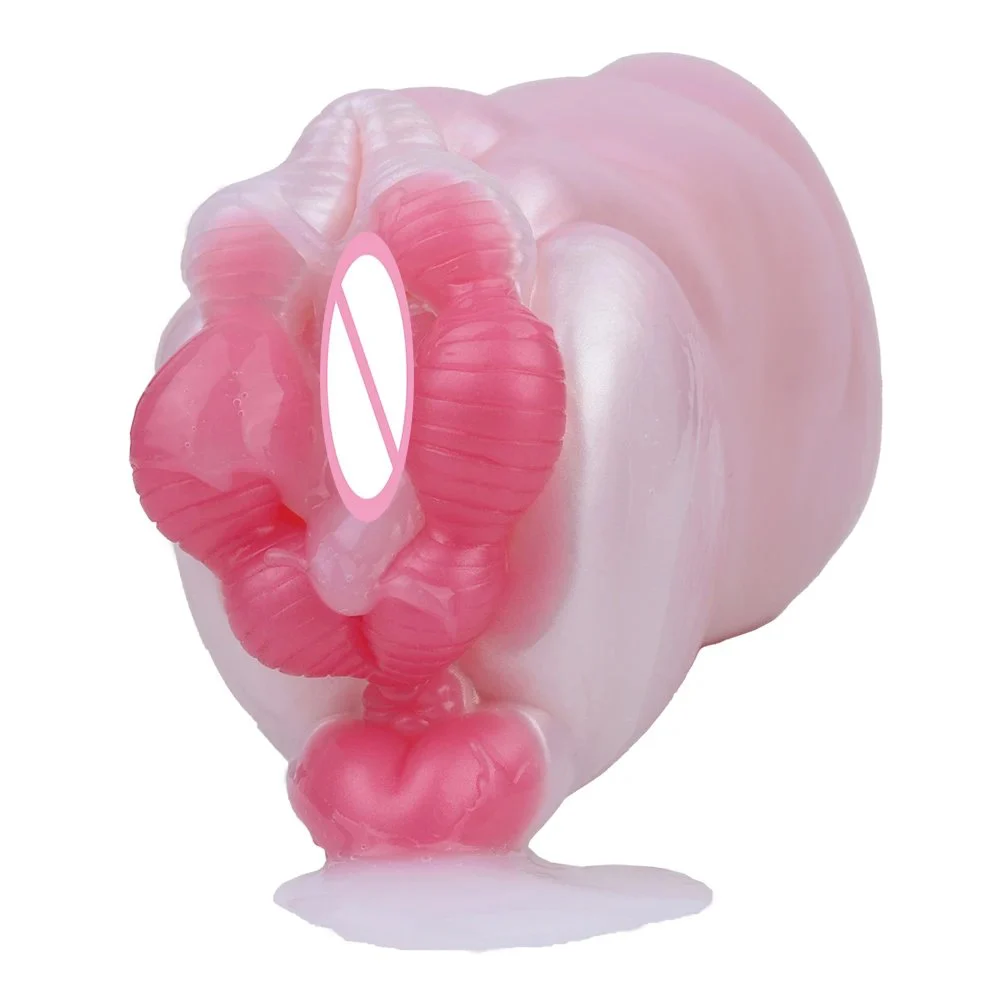 Soft Realistic Silicone Male Masturbator Cup, Lifelike Vagina Pocket Pussy for Adult Men