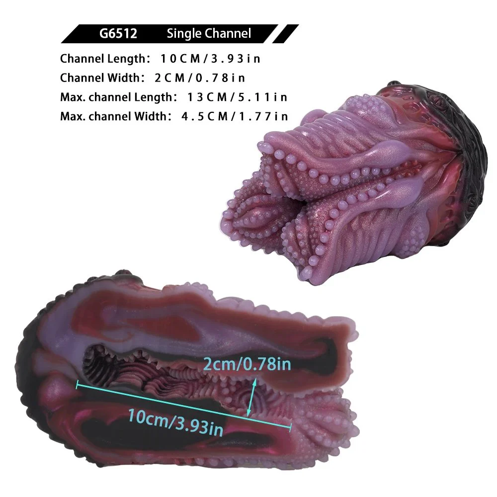 Purple Soft Egg Stroker for Men Unique Alien Shape Single-Channel Masturbation Sleeve