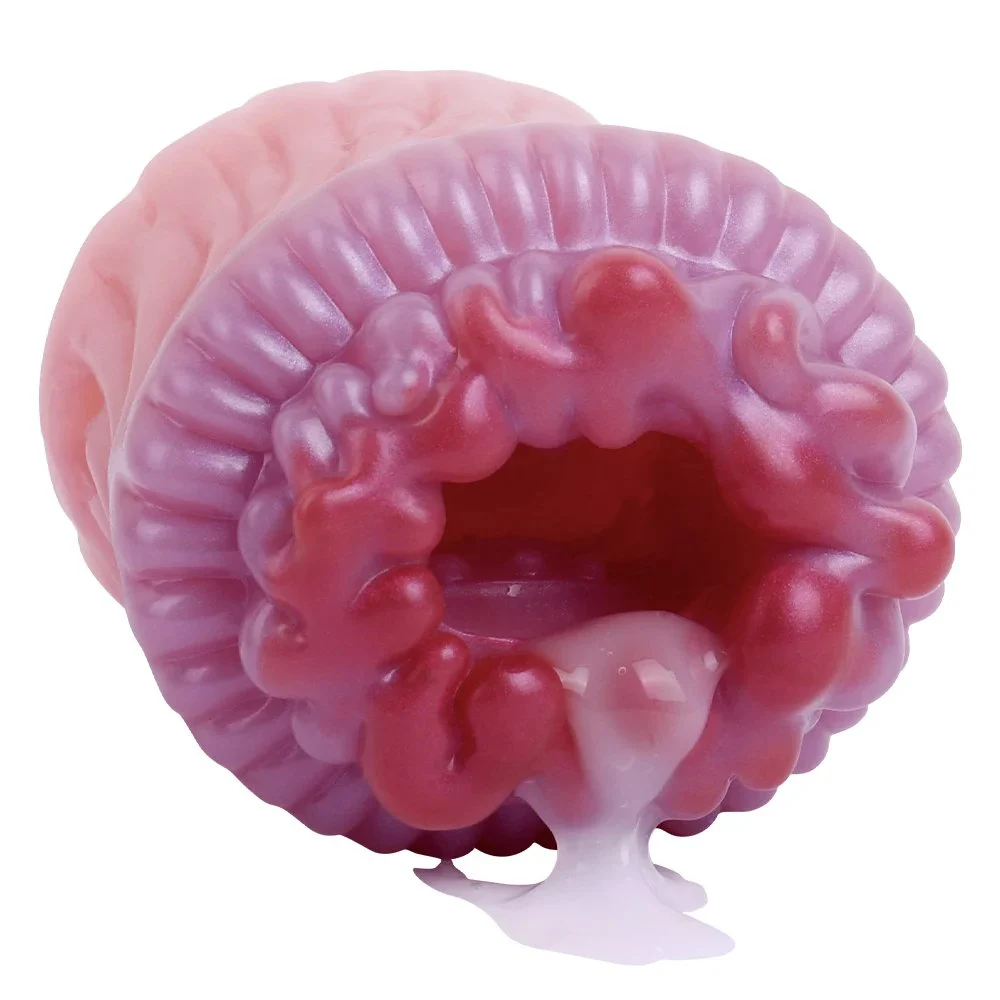 Soft Silicone Male Masturbator Vibrating Penis Trainer Sex Toys for Men Fantasy One Hole Realistic Vagina Glans Exerciser