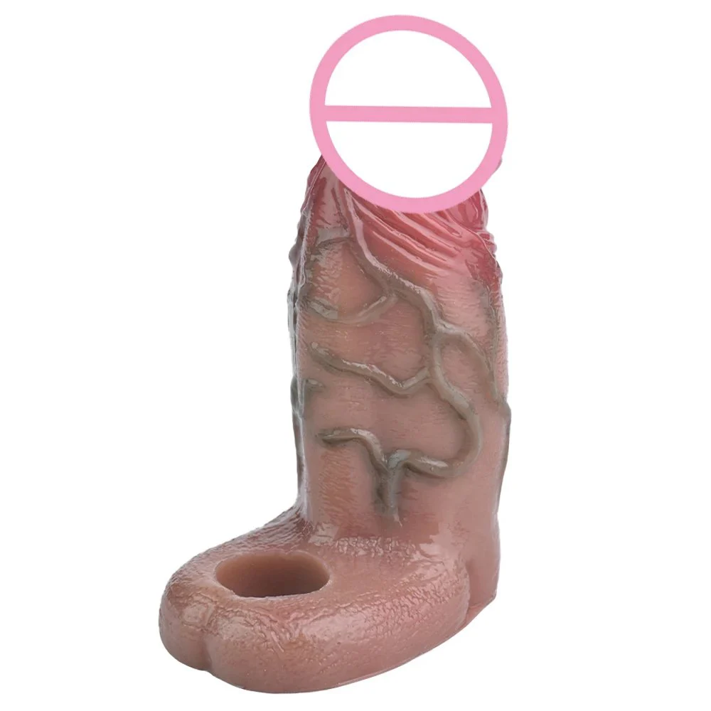Male Soft Silicone Sex Toys Penis Extender Sleeve Cock Sleeves Dildo Condom for Delayed Ejaculation Fun Adult Toy for Couples