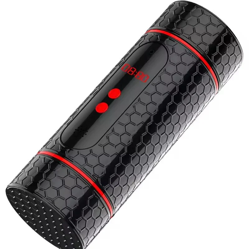 Male Timed Masturbation Cup Adult Sex Toy with 12 Vibration Frequencies LED Display Timer USB Pinhole Charging Masturbators