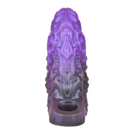 Monster Penis Extender Sleeve with Cock Ring Male Cock Sleeve Enlarger Silicone Penis Cover Sex Delay Sleeves with Support Stand
