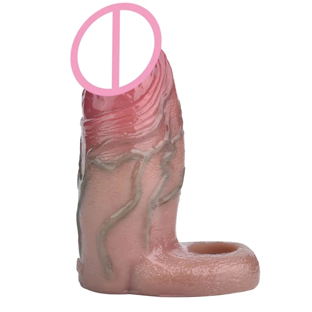 Male Soft Silicone Sex Toys Penis Extender Sleeve Cock Sleeves Dildo Condom for Delayed Ejaculation Fun Adult Toy for Couples