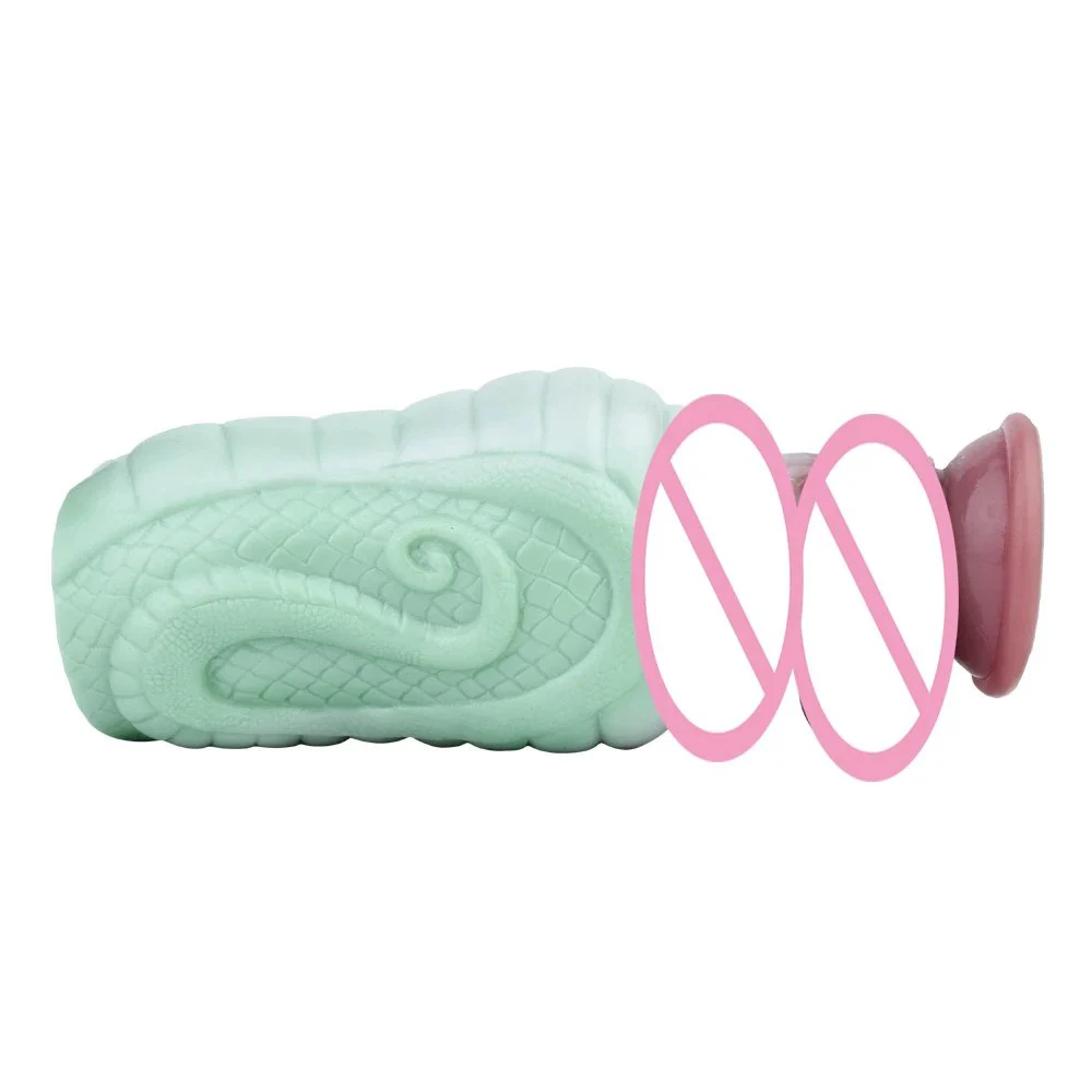 Green Snake Style Masturbation Cup Red Lips Best Oral Cup Single Channel Cups