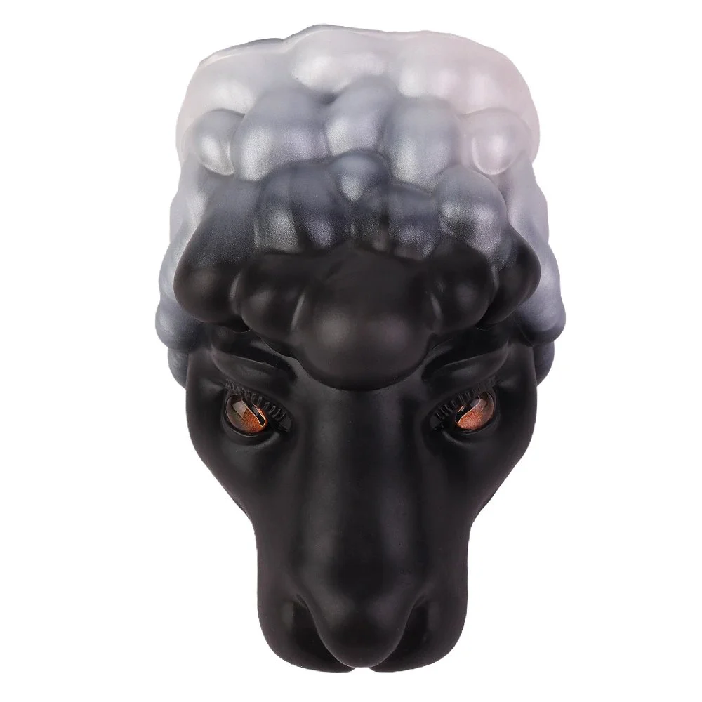 Seductive, Soft Silicone Male Masturbator with a Sheep-head Design and Internal Textures for Enhanced Sensation