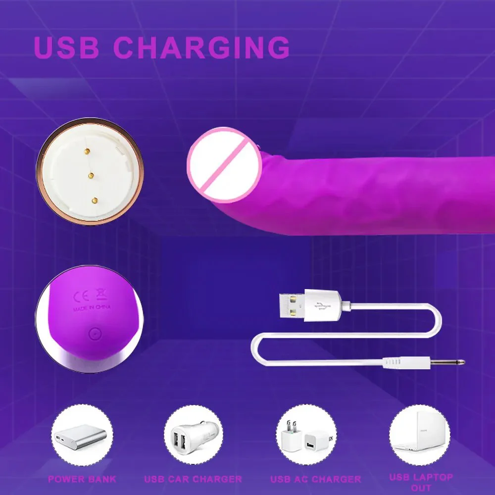 Rechargeable Adult Women Sex Toy 4-Piece Sets Female Rabbit Dildo Vibrator Quality Vibrating Dildo for Woman