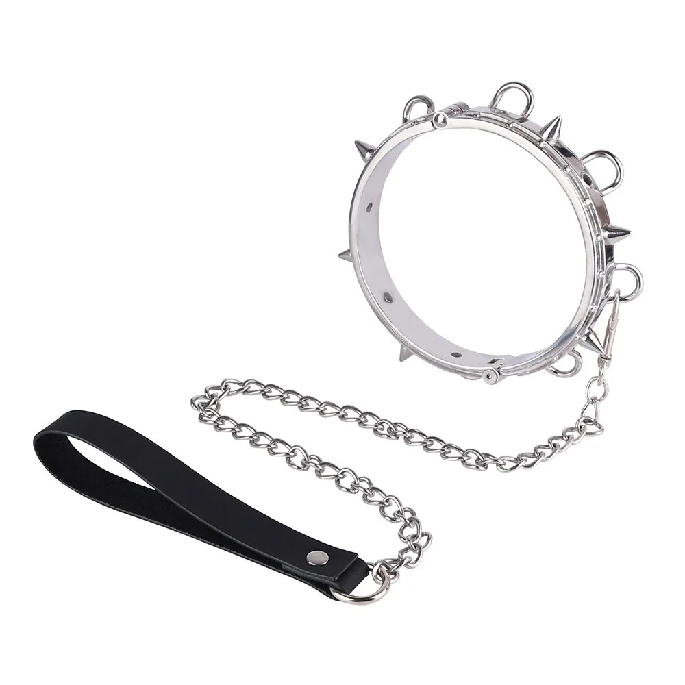 Sex Tools Metal Collar for Man Woman Bondage Restraint Adult Fetish Games Set Cosplay Slave Training Sex Toys Couple