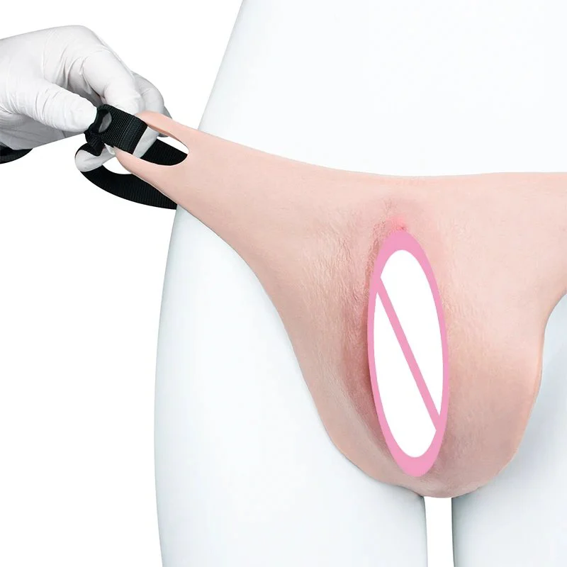 Realistic Vaginal Pussy Pads With Belt Male Strap-On MTF Packers Clitoris Pads for Transgender&Crossdresser Adult Sex Toys