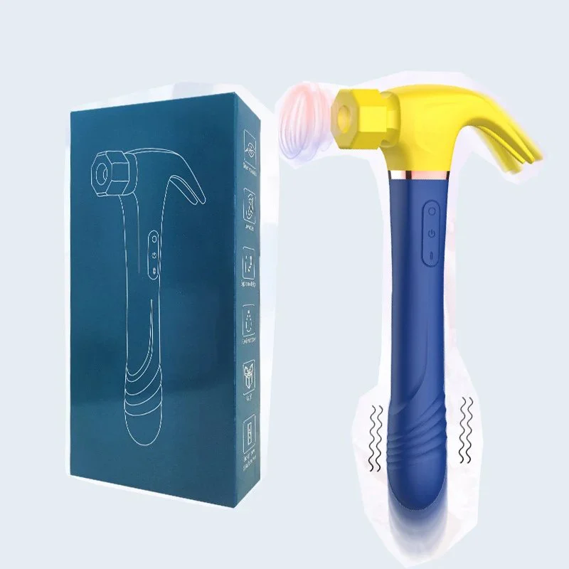 Clitoris Stimulation 4 in 1 Hammer Dildo Vibrator G Spot Sucking Vibrating Hammer Sexy Toys Women