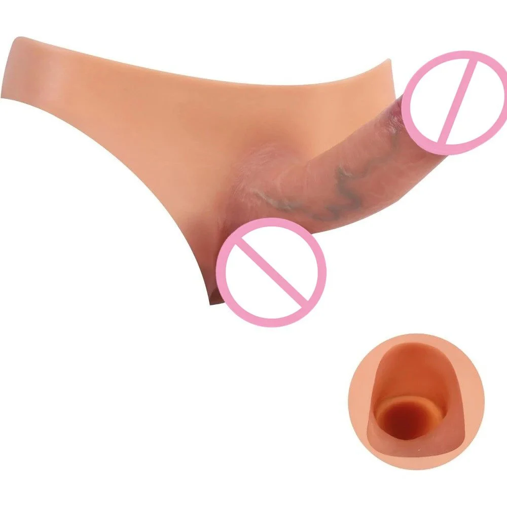 Ultra Elastic Realistic Hollow Penis Strap on Dildo Harness Sex Toys Lesbian Gay Silicone Wearable Dildo Panties