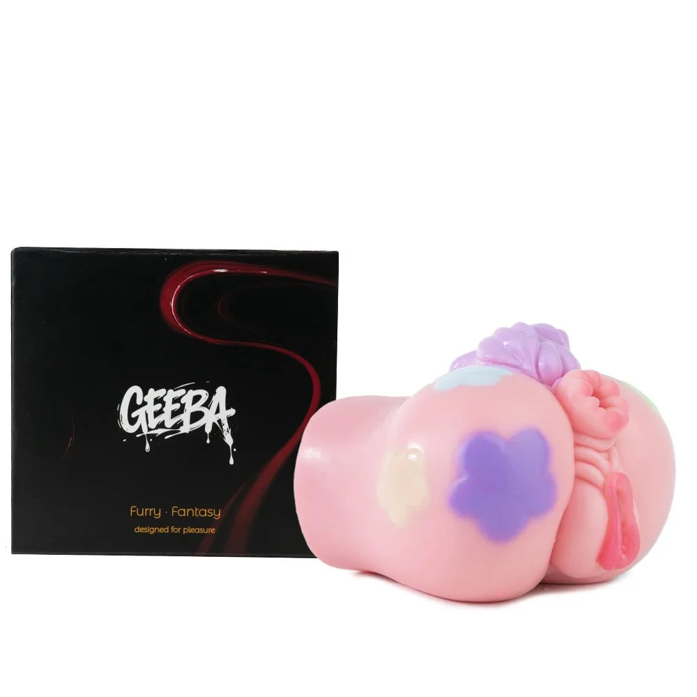 Pink Fantasy Pony Style Male Masturbator Realistic Dual Channel Vagina Adult Sex Toys for Men Soft Silicone Manual Stroker