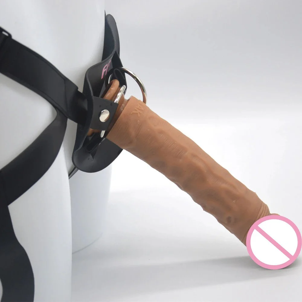 Unisex Sex Toys Dress Artificial Penis with Leather Sex Toy with Belt for Lesbian Sex Toy Strap on Dildo