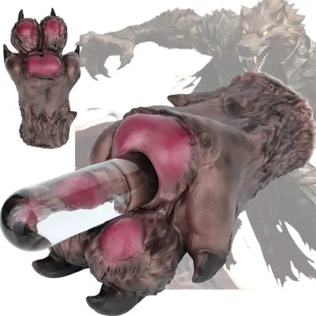 Realistic Werewolf Paw Male Masturbator Fantasy Claw Stroker Sex Toy for Men Silicone Beast Hand Furry Toy