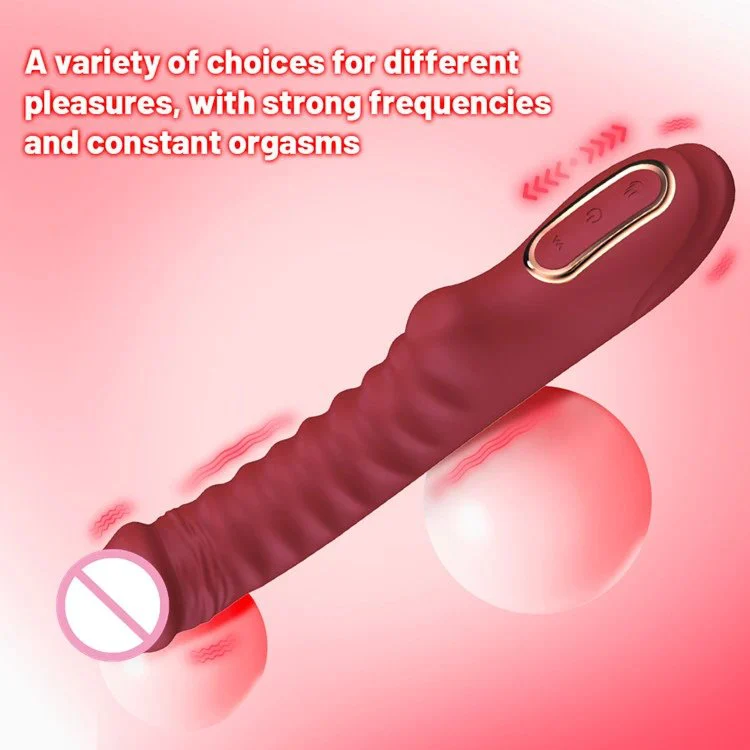 AV Stick with Heating Silicone Dildo G-Spot Stimulation Vibrator Sex Toys for Women